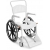 Clean wózek toaletowo-prysznicowy 24" koła tylne, szer/wys. 48X55 cm
